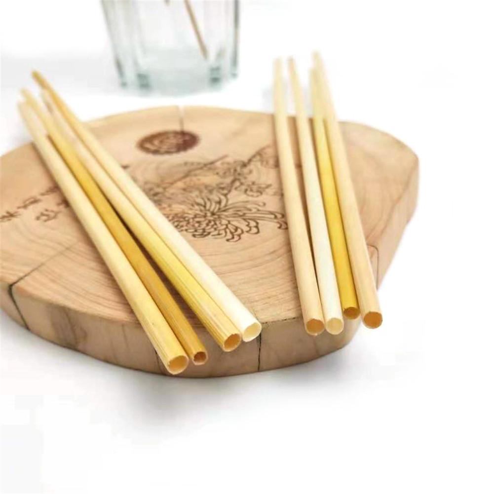 100 unids/pack 20cm paja de trigo ecológica pajita portátil accesorios de cocina para bar