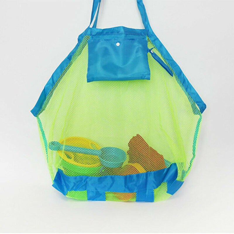 Kids Strand Mesh Netto Verzamelen Speelgoed Grote Opbergtas Zwemmen Wassen Tote Draagbare Vouwen Handtas