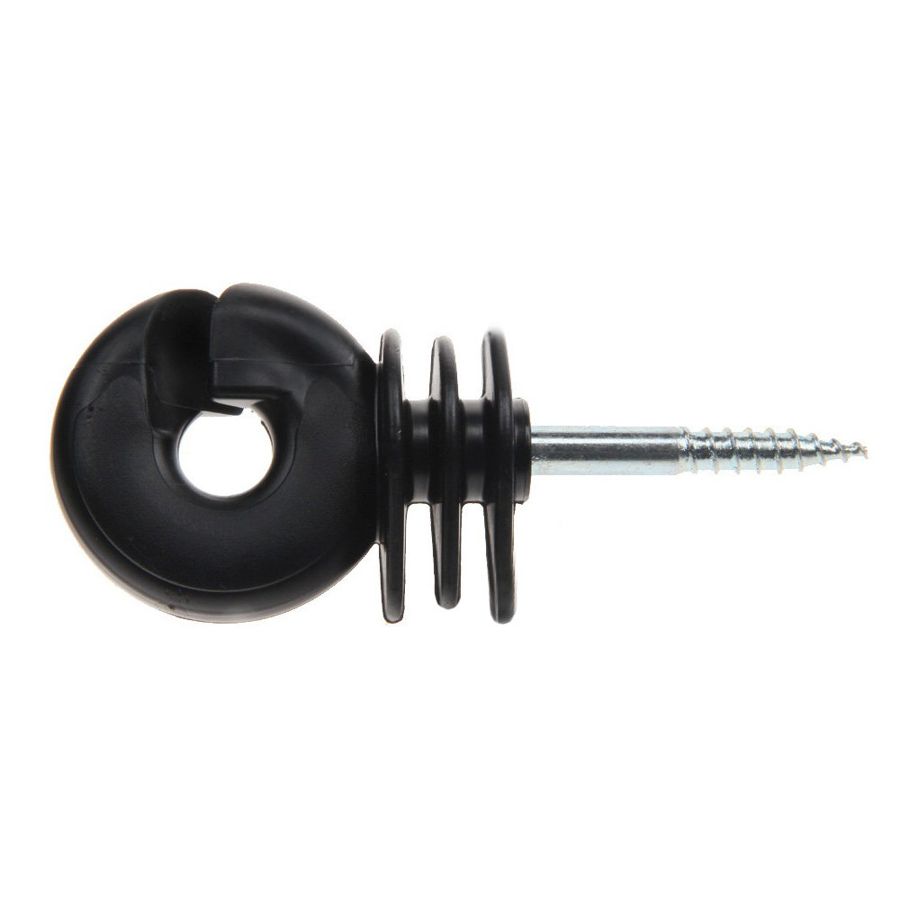 Electric Fence Insulators Screw In Ring Insulator For Wood Post Insulator Fencing Accessories