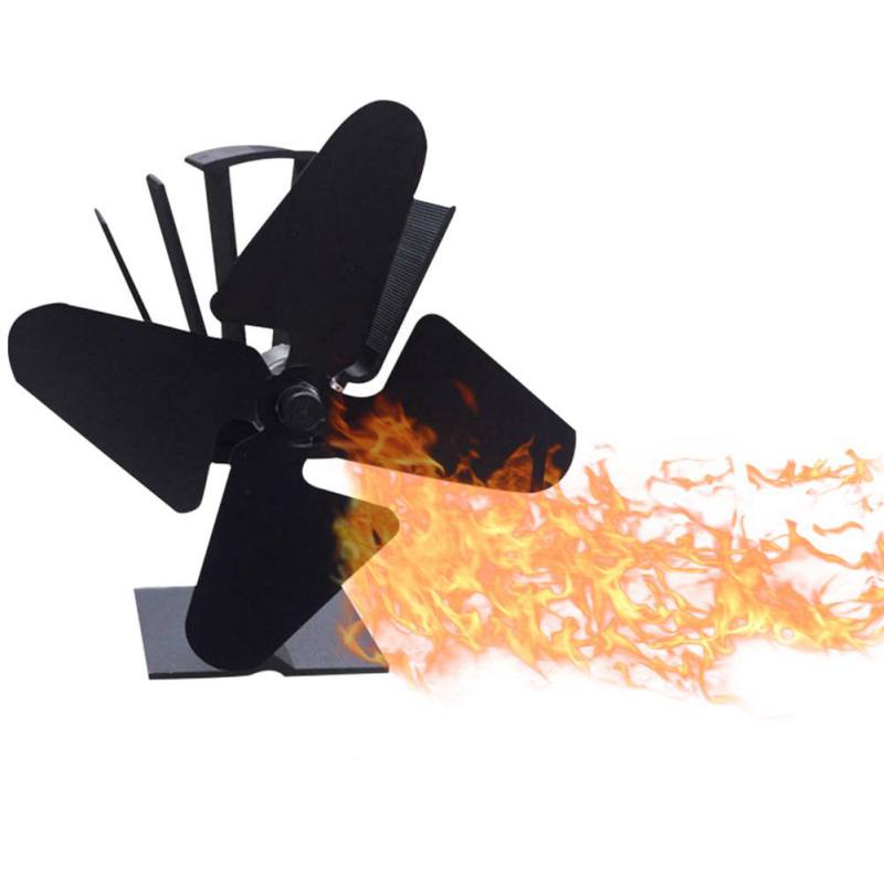 Four-Leaf Fireplace Fan American Standard Socket Heating, Cooling & Vents Fireplaces Stoves Four-leaf, Fireplace FanNew