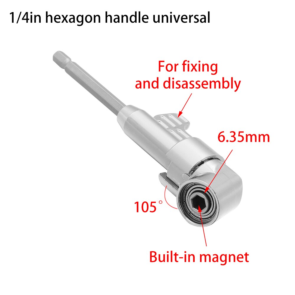 105 degree Angle Electric Hex Drill Bit Adjustable Hex Bit Angle Driver Screwdriver Socket Holder Adaptor tools