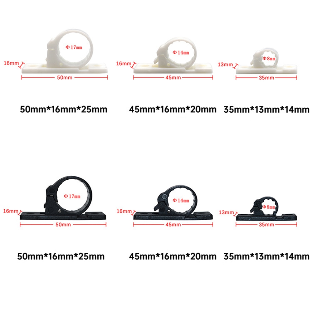 10pcs Sticky Wiring Fixing S Base Hook Wire Cable Gadget Clip Adhesive Wall Snap Type Fixed Cable Holder Clamp