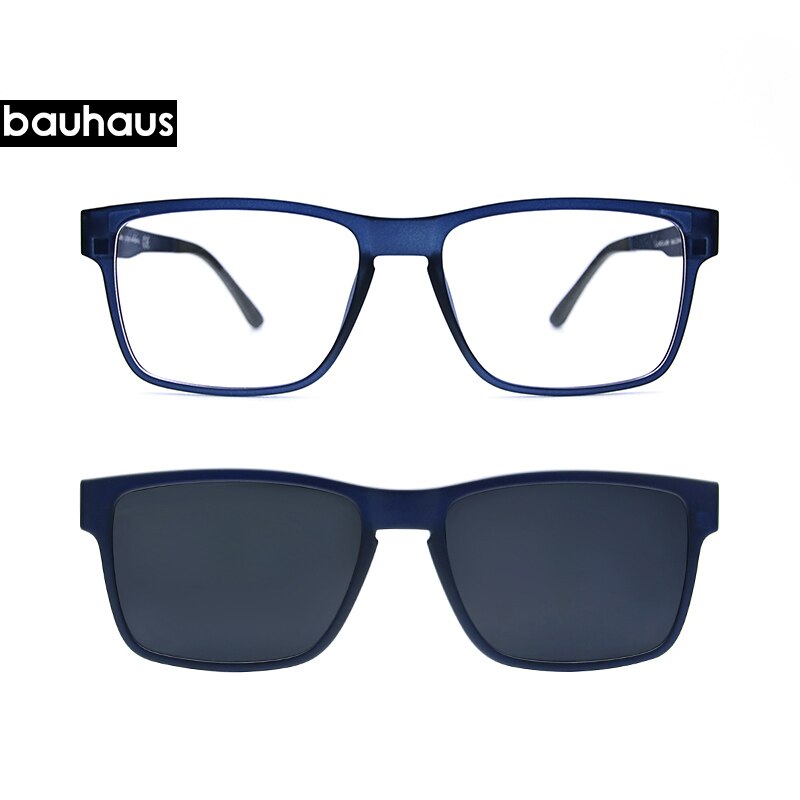 Armação de óculos ópticos de alta qualidade, clipe em ímãs, óculos polarizados para miopia, armação de óculos para homens: Preto Verde