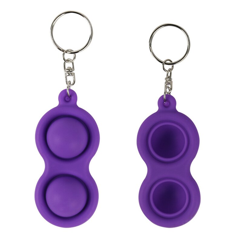 Nieuws Micro Eenvoudige Kuiltje Speelgoed Kuiltje Sleutelhanger Anti Speelgoed Stochastisch Draagt Handig Stress Reliever Speelgoed: Paars
