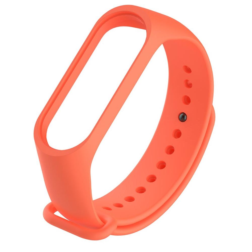 For Xiaomi Mi Band 4 / 3 Replacement Strap Sport Silicone Strap Wristband Bracelet Colorful Miband 3 4 Replacement Strap: Orange