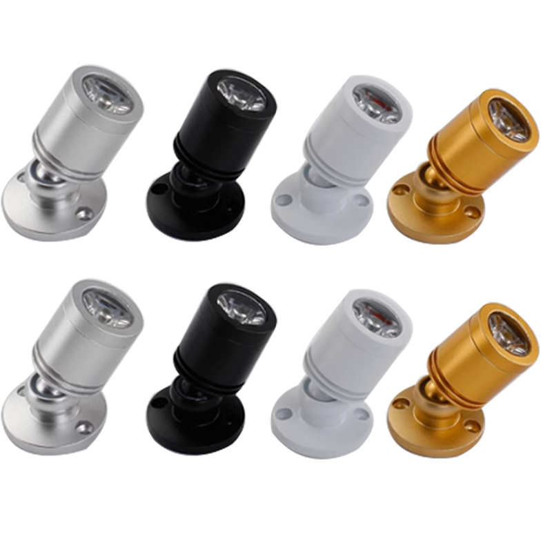4 Uds focos LED Mini luces LED de techo 1W 3W AC85-265v bombillas montadas en superficie para escaparate de mostrador de gabinete