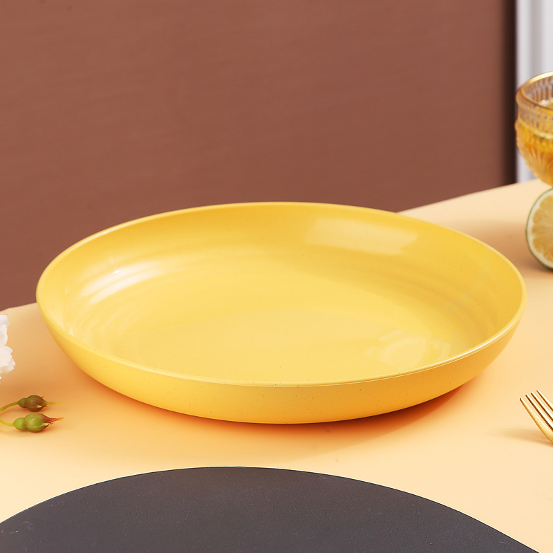 Inyahome onbreekbare dinerborden, herbruikbare borden voor de kantine, geschikt voor vaatwasser en magnetron, gemakkelijk schoon te maken, bpa-vrij, rood.: Lichtgrijs / 6 inch