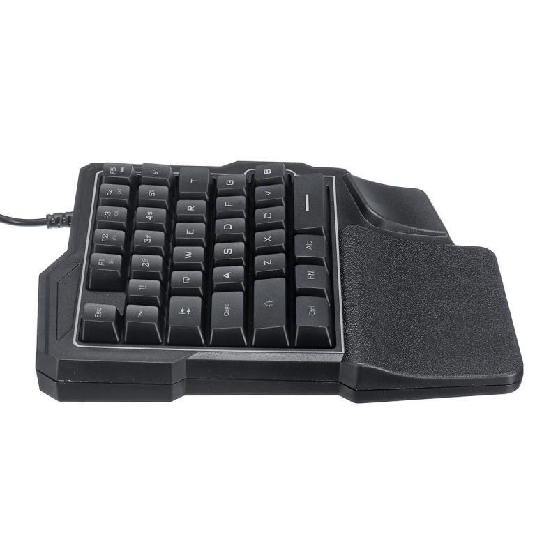 One-Handed Gaming Keyboard - 35 Keys - Ergonomic Design - Wired USB & Bluetooth 5.0 - LED Backlight