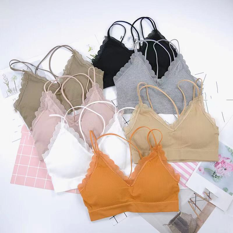 Women&#39;s Sexy Sports Rimless Underwear, Fashionable And Breathable Pure Color Modal Cotton, Popular Versatile Soft Girl Bra Top