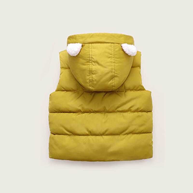 Autunno inverno bambini giù gilet di cotone ragazzi ragazze cappuccio spesso solido gilet bambini caldo Casual allentato senza maniche vestiti cappotto