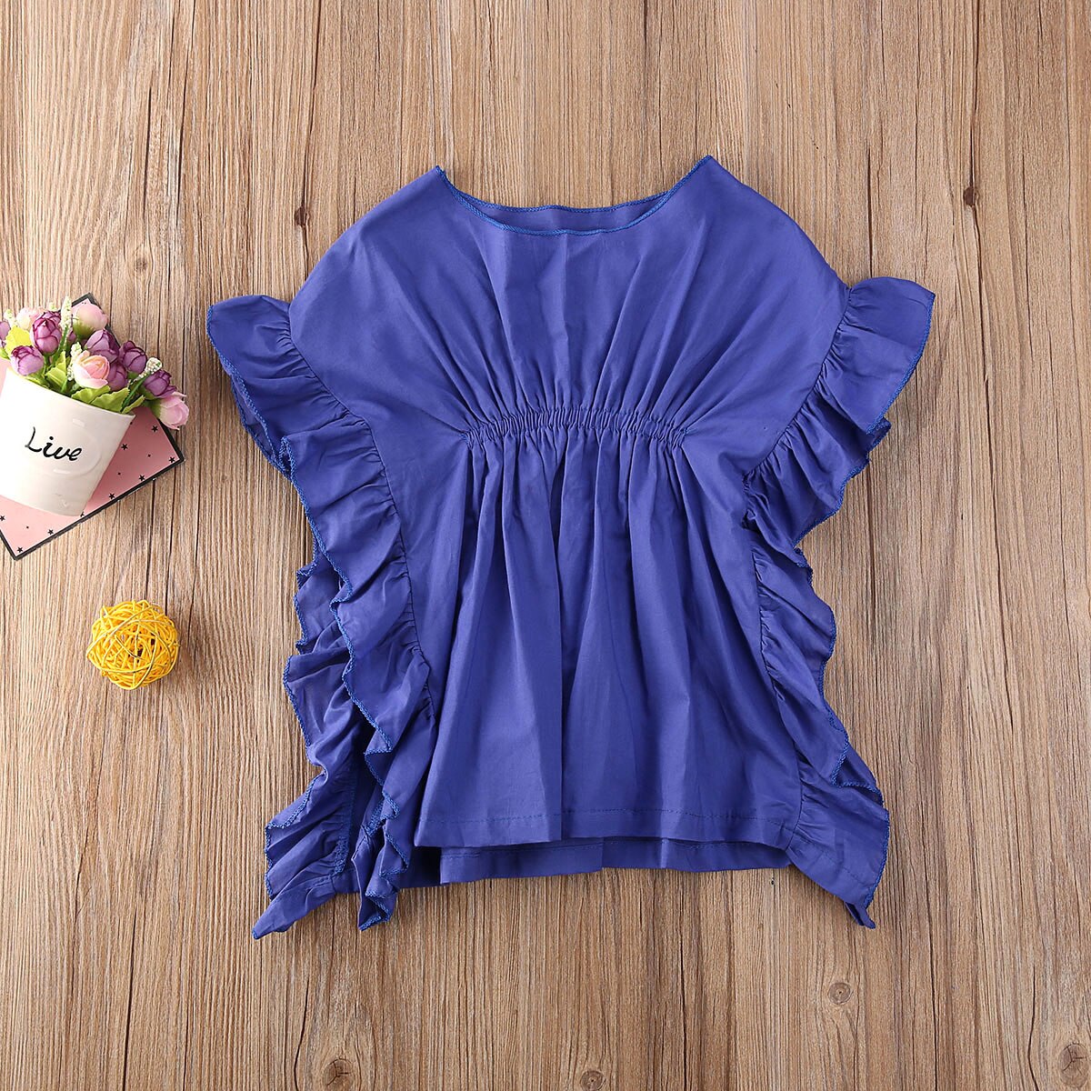 Las niñas de playa Floral ropa bebé niñas playa Vestido tipo pareo Boho blusa camisa playa cubre Top 1-4Y