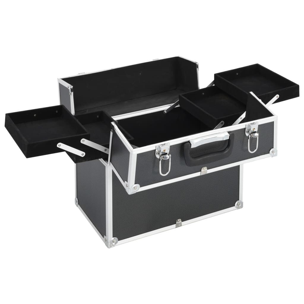 Make-Up Case 37x24x35 Cm Black Aluminium