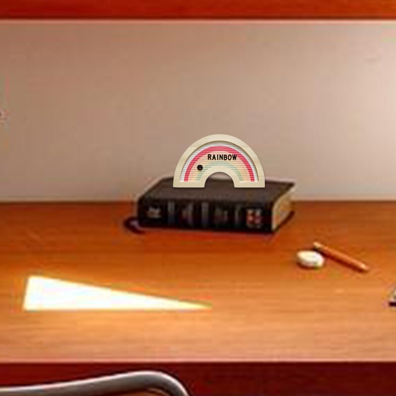 Rustic Wood Frame Rainbow Felt Letter Board with Changeable Letters Sign Message Board 87HA