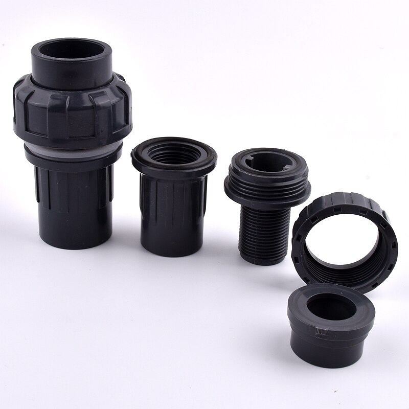 1PC I.D 20~50mm UPVC Pipe Aquarium Water Tank Union Connector Home DIY Shrimp Nano Butt Fish Tank Joint Watering Pipe Fittings