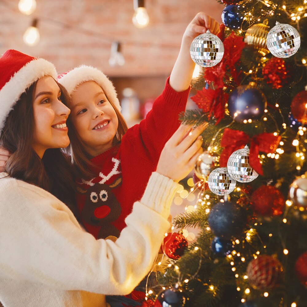 4cm Reflective Glass Rotating Mirror Ball For Disco DJ Mirror Reflection Glass Ball Light For Christmas Birthday Party Wedding