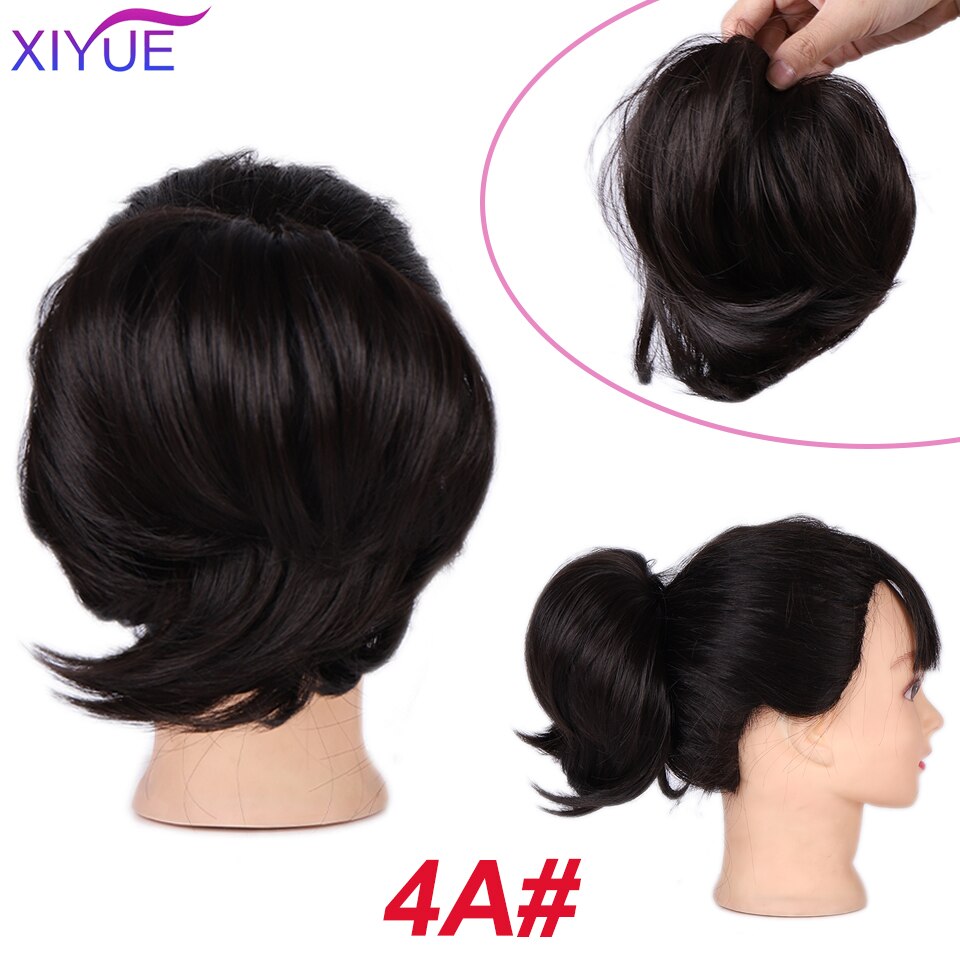 Women's Curly Chignon With Elastic Rubber Band Synthetic Scrunchie Wrap Hair Messy Bun Hairpieces On Messy Bun Ponytails: Q20-4A