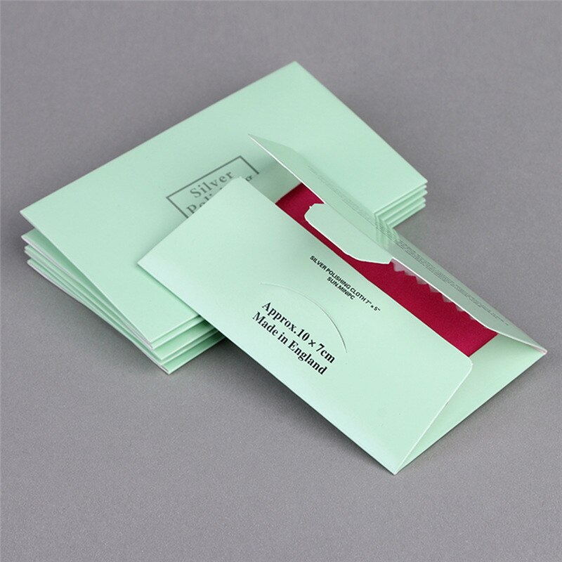 10pcs Clean Cleaning Cloth Polishing Cloth For Sterling Platinum Jewelry Anti Tarnish