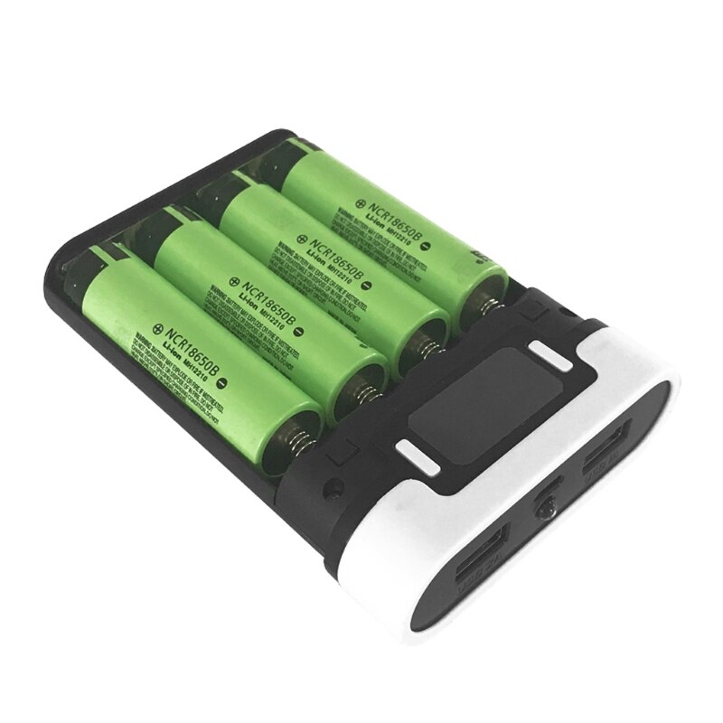 Anti-Reverse Draagbare Power Bank Box 4X18650 Diy Display Acculader 5V 2A Case