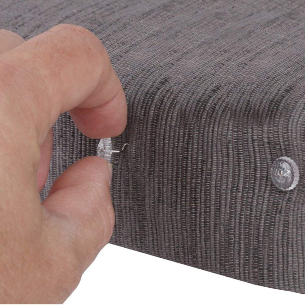 Twisty-Alfileres con cabezas transparentes para falda de cama, alfileres para tapicería, fundas y faldas de cama, mantas, juego de sofá, sujetador de costura y decoración del hogar