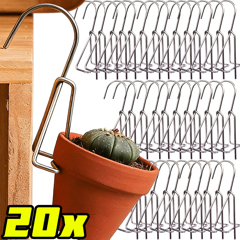 4/20Stck Blumentopf Haken Edelstahl Pflanze Ter... – Grandado
