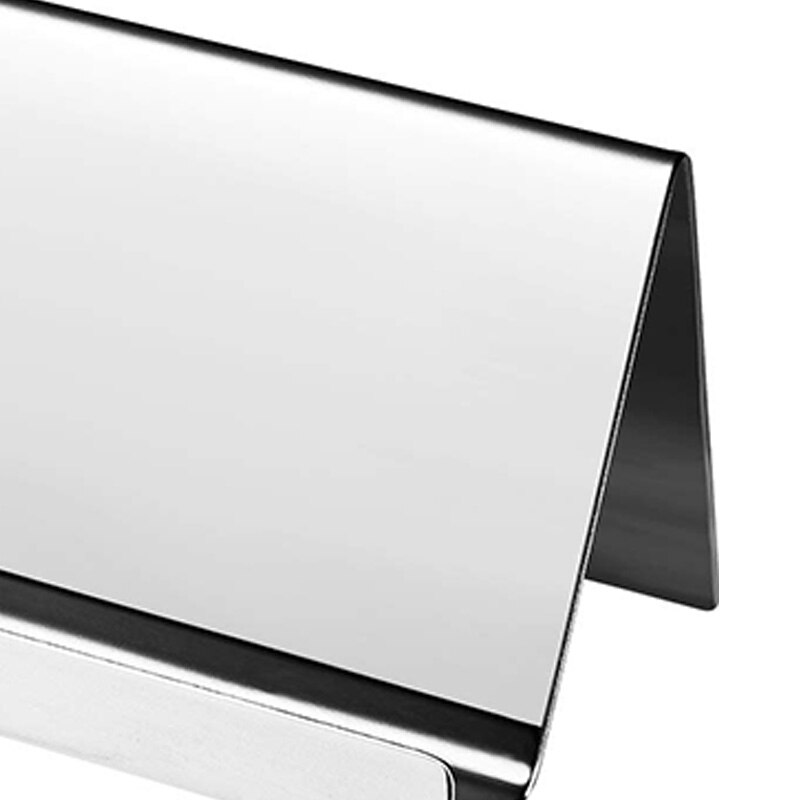 2 Pack Rvs Visitekaartjes Houders Desktop Kaart Display Visitekaartje Rack Organizer (Zilver)
