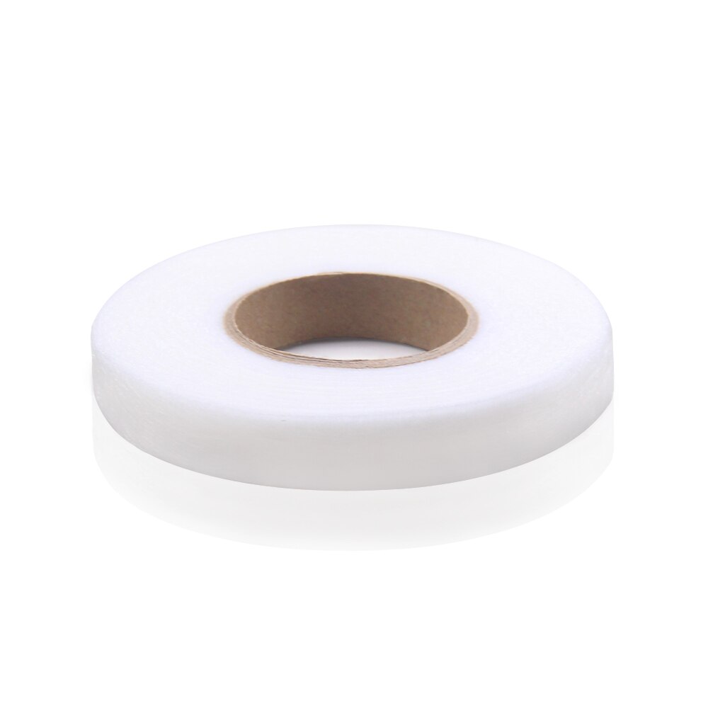 70yds/roll White/Black Double Faced Adhesive Fabric Tape Patchwork Interlinings Iron On Melt Omentum DIY Cloth Garment Accessory: 15mm White000