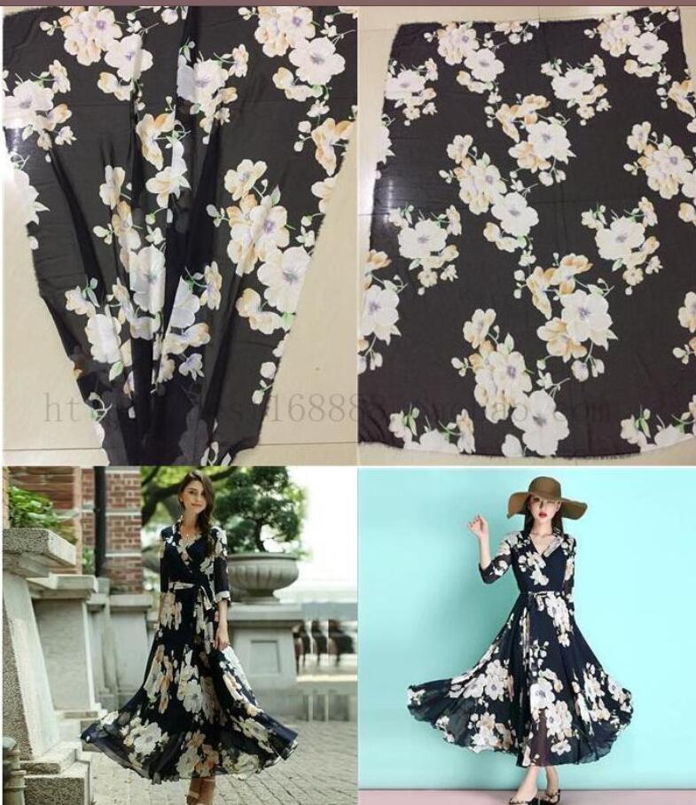 Chiffon fabric Spring and summer printed dress fabric: 3