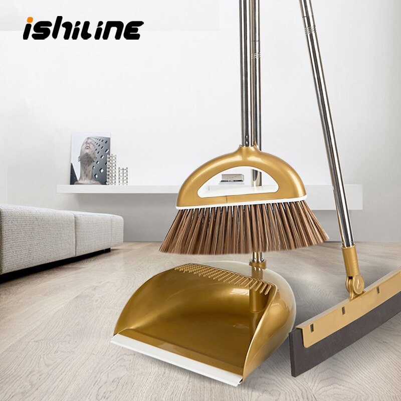 Practical Broom Suit European Foldable Combination Soft Hair Multifunction Household Dustless Dustpan Cleaning Set