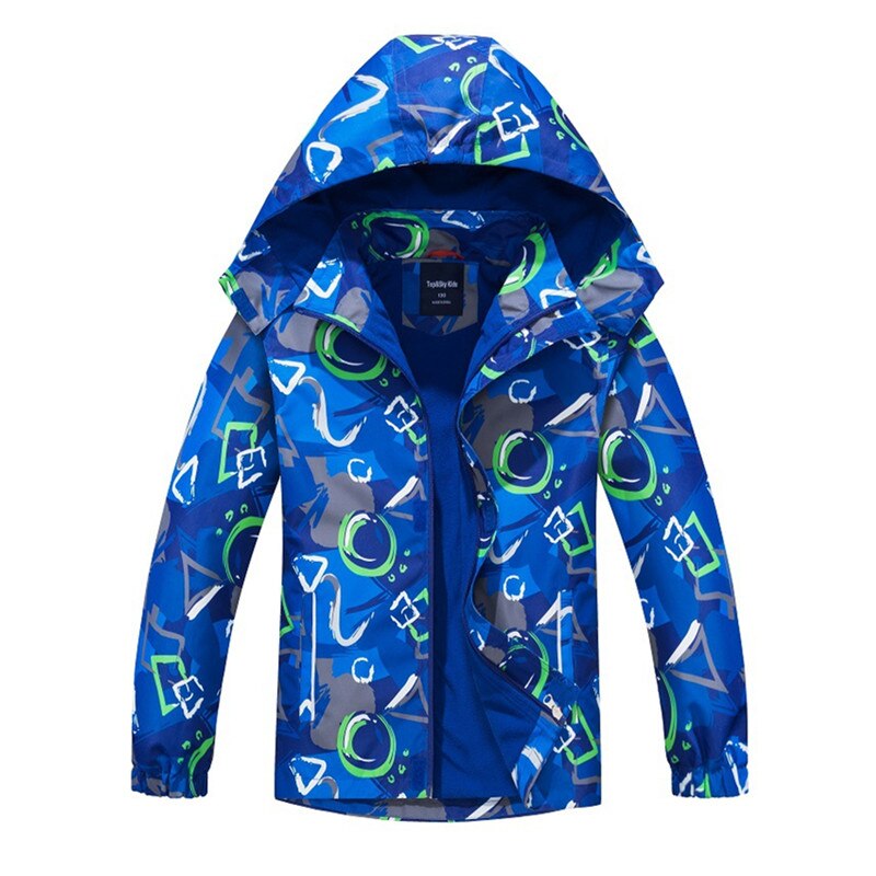 Veste chaude en velours pour grand garçon, imperméable, respirante, à capuche, coupe-vent, cardigan, veste réfléchissante d'extérieur: Navy blue / 150 height 150