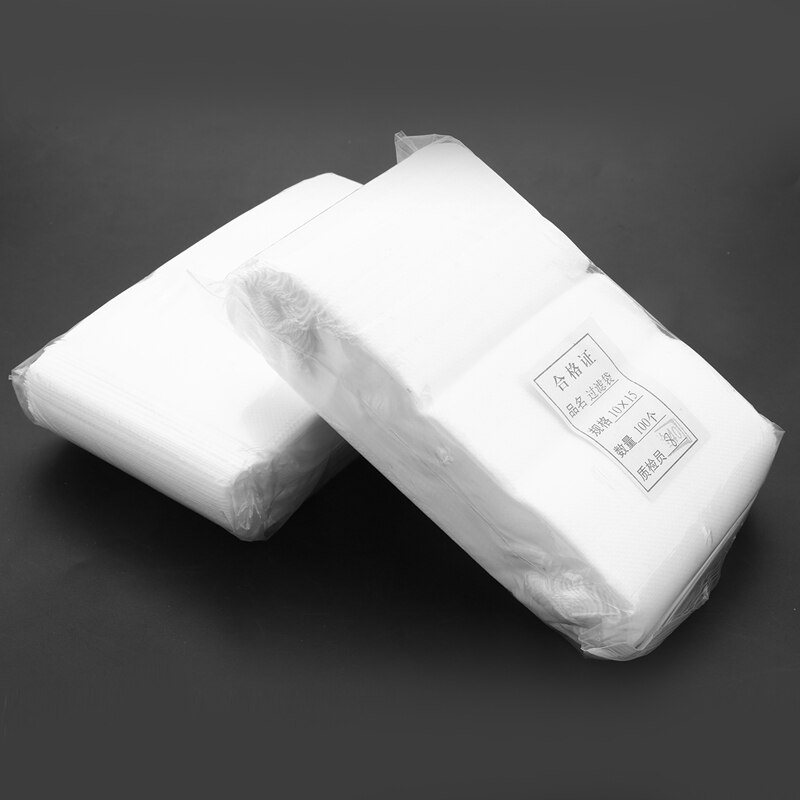 200 Stuks Wegwerp Theefilter Zakjes - 10x15cm Katoen Muslin Trekkoord Filter Zakjes