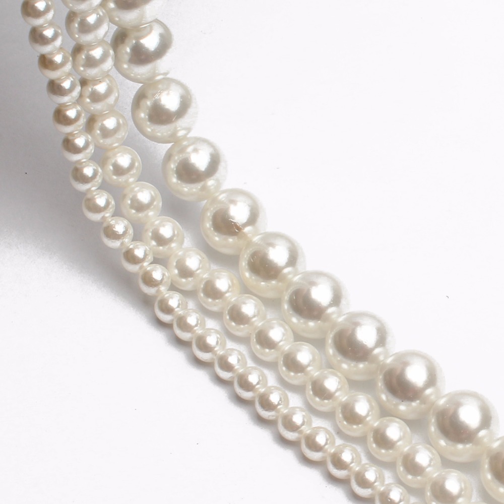 Natural A+ white beads shell pearl Round Loose beads ball For Jewelry Making DIY Bracelet Necklace 15 inches 2/3/4/6/8 mm