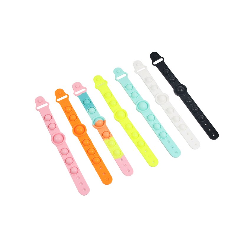 Polsino in Silicone pressa portatile Decom Press ion giocattoli Fidget semplice fossetta braccialetto giocattolo antistress mano pop Figet It giocattolo morbido