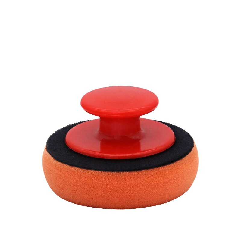 Car Wash Polishing Pad Car Wax Applicator Pad Auto Polisher Waxing Sponge Kit Car Interior Exterior Cleaning Accessories Tool: Orange
