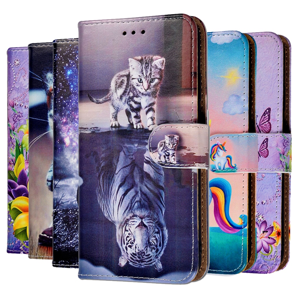 Til doogee  x90 etui blomst læder fundas flip etui til doogee  x90 x90l bagside coque print stand bog kuffert coque