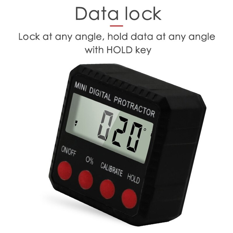 360 Degree Mini Digital Protractor Inclinometer Electronic Level Box Magnetic Base Measuring Tools Magnetic Digital Angle Finder