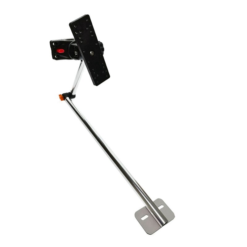 Adjustable Electronic Fish Finder Mount Base Fish Finder Bracket With Long Arm For Kayak Ice Fishing Boat