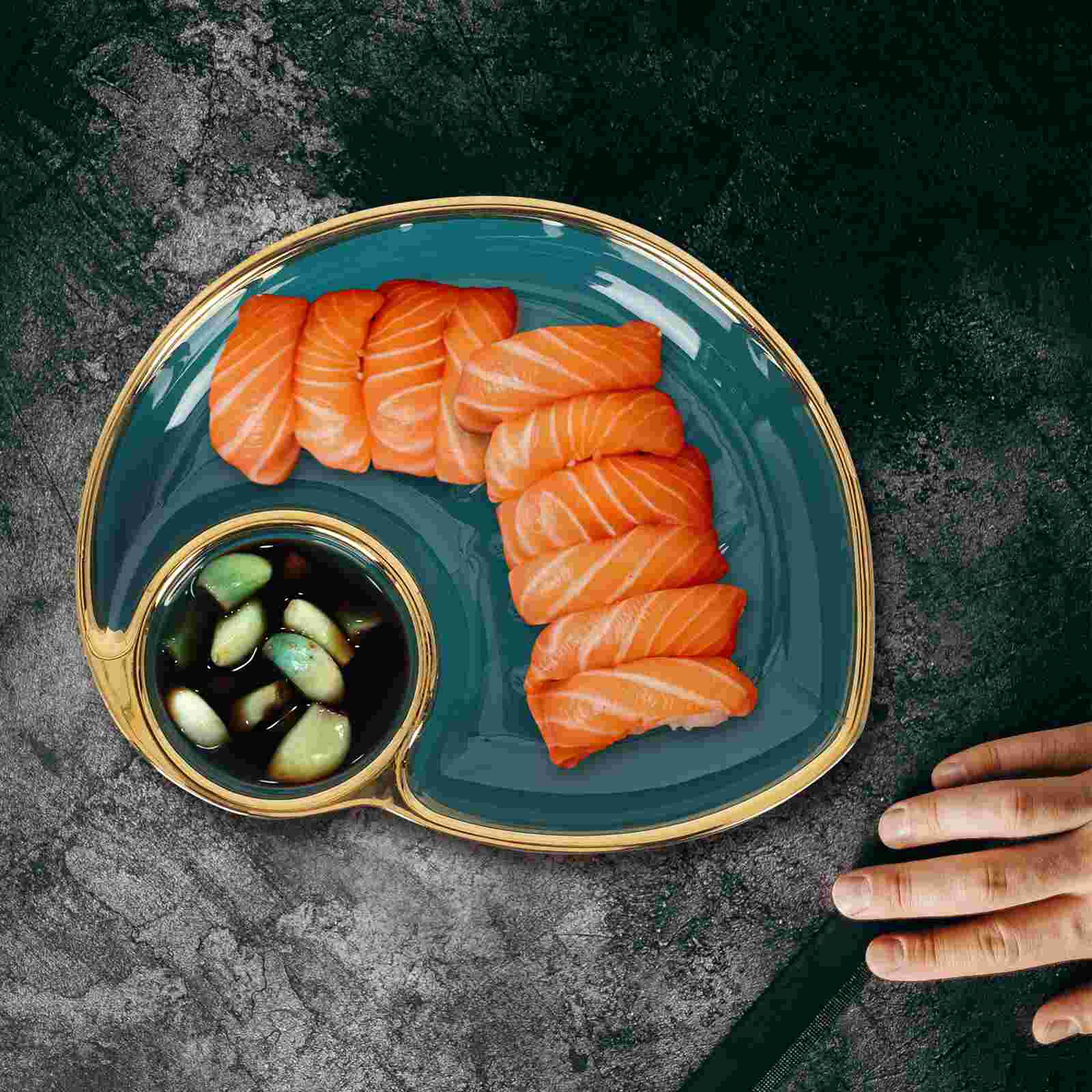 Food Plate Restaurant Salad Plate Ceramic Dumpling Plate Home Tableware for Canteen Restaurant Hotel