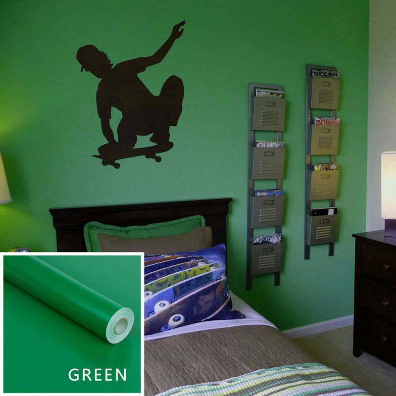 auto-adhésif couleur unie PVC papier peint rouleau Peel Stick amovible étanche autocollant Mural stickers Art Mural tiroir armoire: 9