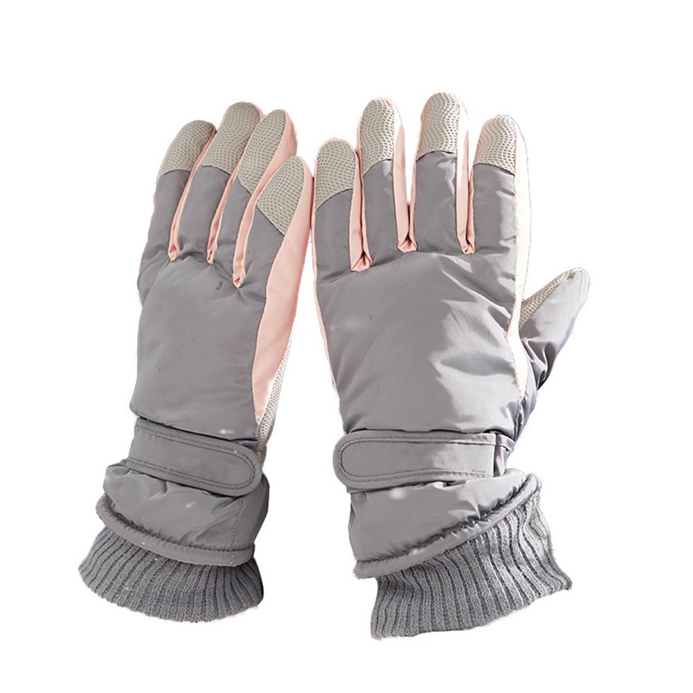 Inverno jogando com neve luvas de esqui masculino e feminino à prova dwaterproof água e equipamentos quentes motocicleta equitação luvas frias e congelantes: Women STYLE 2