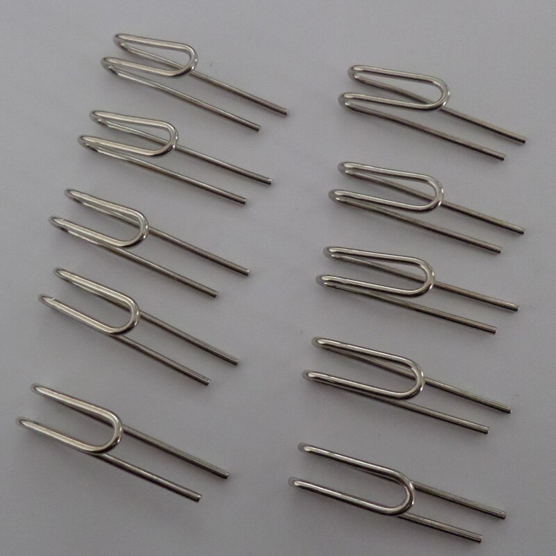 100 Pcs Curtain hooks Stainless Steel curtain tape Iron Hooks , Curtain Accessories Holdbacks for Window Decoration