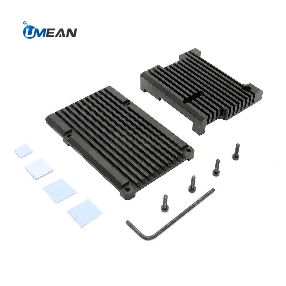 Raspberry  pi 4 model  b 4b køleboks aluminium heatsink samleboks kompatibel rpi 3b 3b+