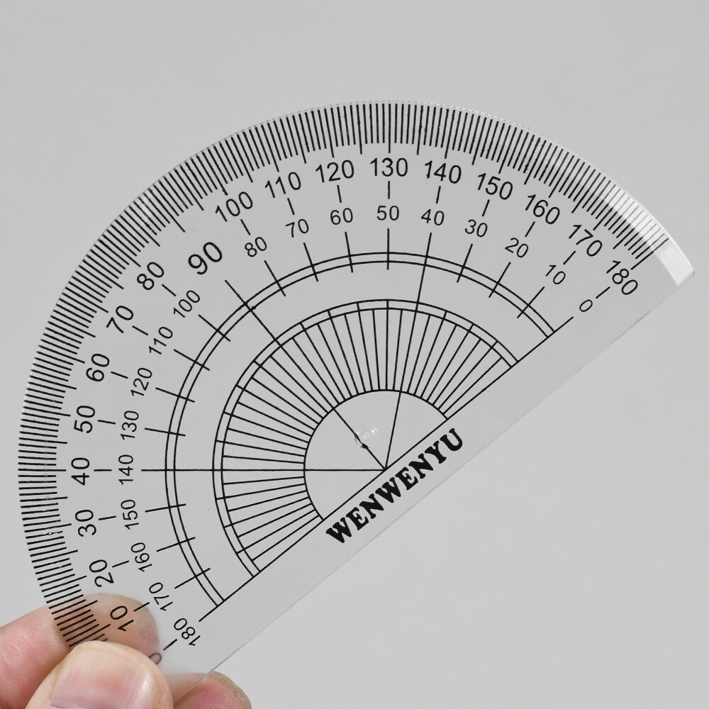 JS 4 pcs/ set ruler protractor student mathematics geometry plastic triangle ruler set office school supplies