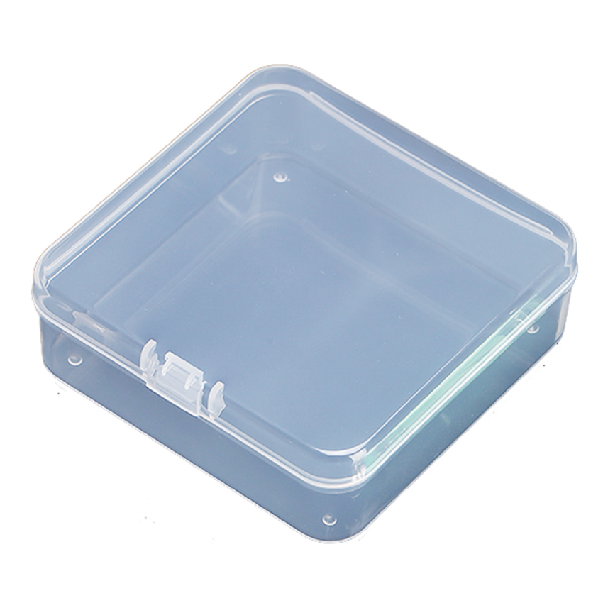 Mini Clear Vierkante Plastic Opslag Containers Doos Met Deksel, 8.4X8.4X2.8Cm, lege Scharnierende Dozen Voor Kralen, Sieraden, Gereedschap