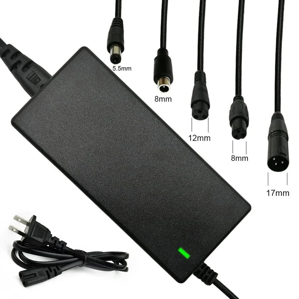 42V 2A oplader met 5 verwisselbare connectoren Snel opladen Li-ion batterijen voor elektrische scooters Fietsen Evenwichtige auto's