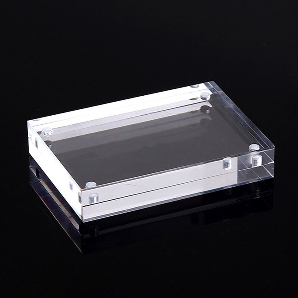 1Pc Clear Fotolijst View Zowel Dubbelzijdige Magnetische Acryl Blok Foto Diy Thuis Slaapkamer Dek Decor Christmas