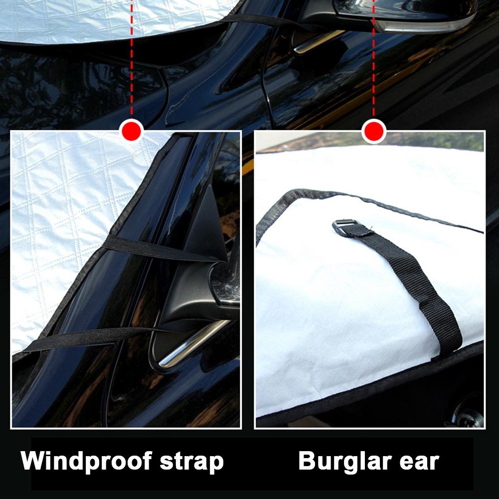 Pare-soleil antivol universel de voiture | 145X120cm, pare-brise de voiture, Film avant fenêtre arrière, bloc de neige