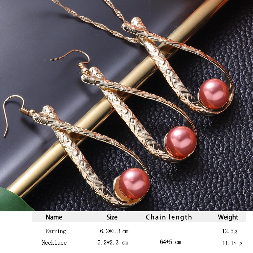 Cring Coco Hawaiian Jewelry Sets Polynesia Earrings Chocolate Color Pearl Water Pendent Necklace Set for Women Mom