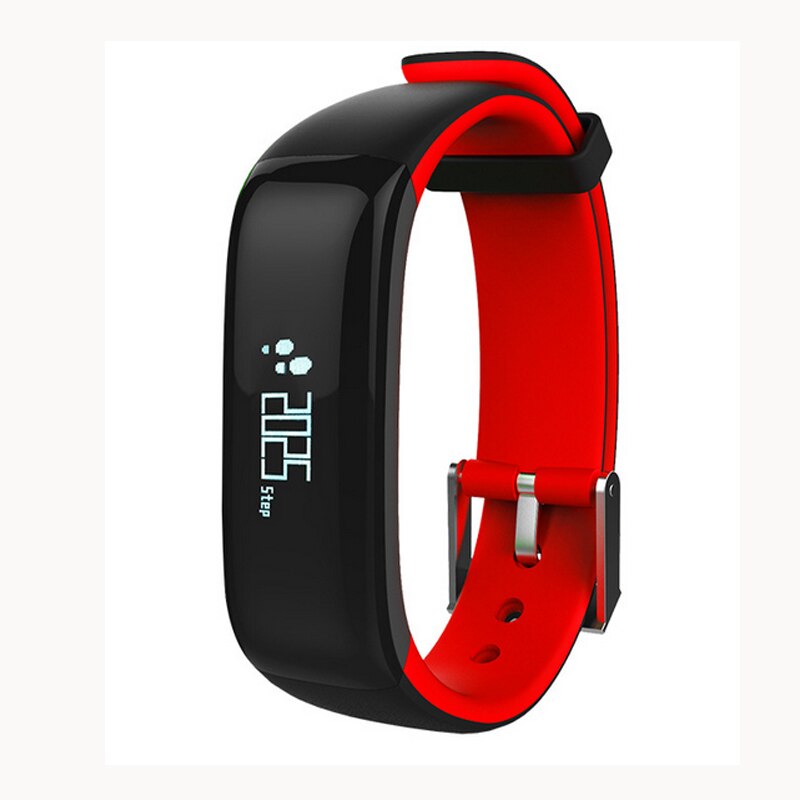 P1 Smartband Orologi Misuratore di Pressione Sanguigna Intelligente Braccialetto Bluetooth Heart Rate Monitor Intelligente Wristband Fitness per iOS Android Phone: Rosso
