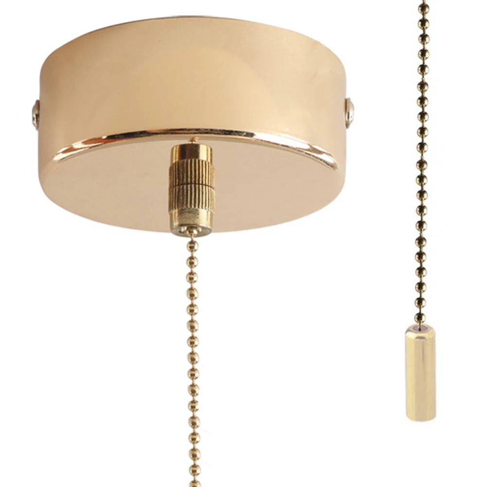 Pull Cord Light Switch for Bathroom Ceiling with 100cm Chain Modern Chrome for Enhanced Safety and Easy Control: Orange