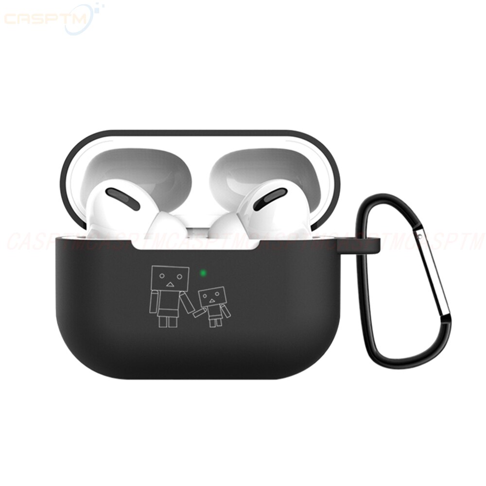 Capa de silicone para estojo de fones airpods pro, capa tpu macia para estojos de fones de ouvido airpods pro padrão nova york e paris, capa preta para apple air pods pro 3 saco anti-queda: 08 With Hook